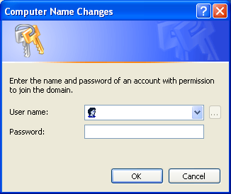 Computer Name Changes User name and Password Panel